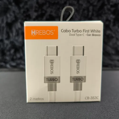 Cabo USB-C Turbo HREBOS 2 Metros - Novo