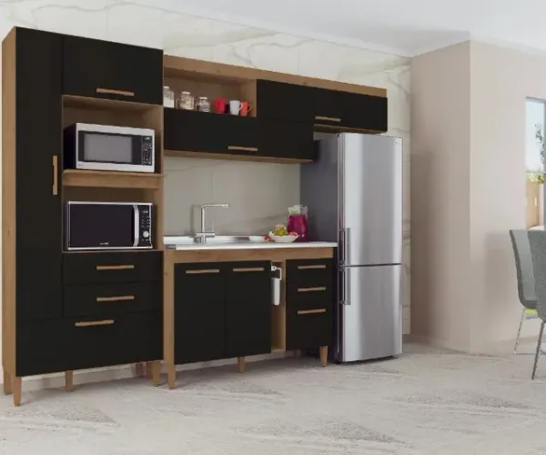 Cozinha Completa com 5 Portas 2 Gavetas Sem Pia (FAZEMOS ENTREGA DF E ENTORNO)