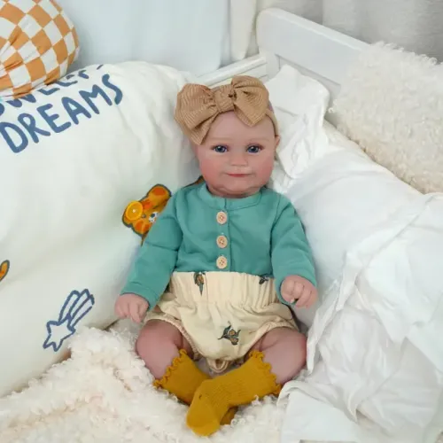 Boneca Bebê Reborn Realista Menina Corpo de Silicone 48cm