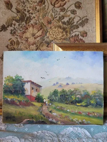 Quadro Paisagem Rural óleo sobre tela