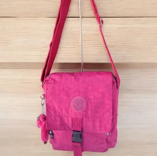 Bolsa Kipling Transversal Rosa Original ombro com chaveiro # carteiro ipad mochila