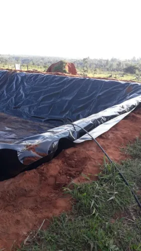 Lona 700 micras impermeabilizante para Tanques, Lagoas Geomembrana Pead 14 x 8