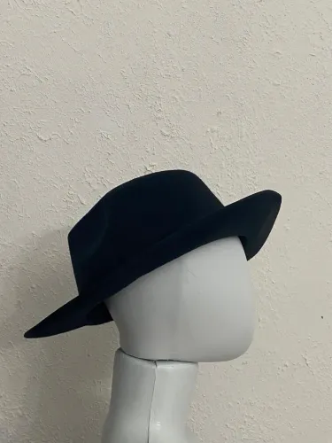 Chapéu Estilo Country Preto Feltro Ótimo Estado
