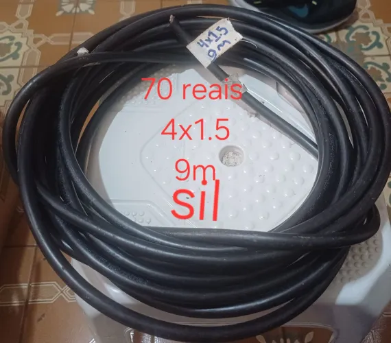 Cabo Sil 4x1.5 - 9 metros usado Guaratingueta 