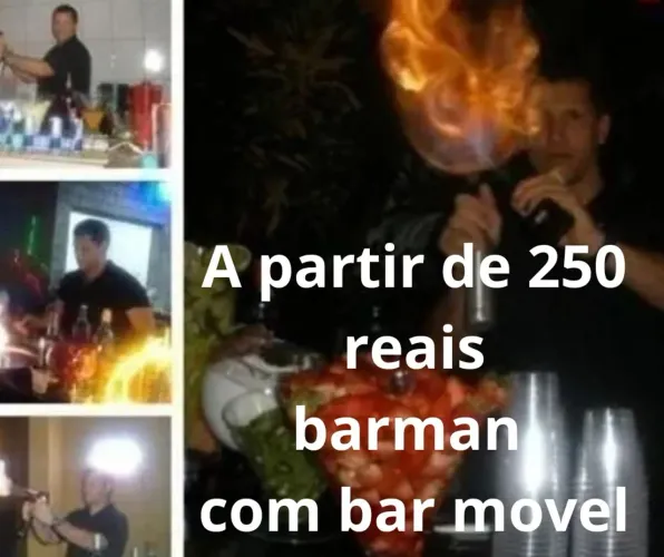 Mega promoção A partir de 250 reais barman com bar móvel