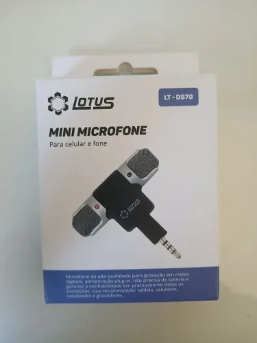 Mini Microfone Lotus LT-DS70 para Celular e Fone