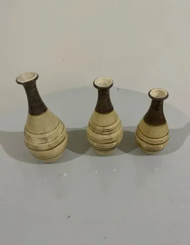 Trio de Enfeites de Cerâmica