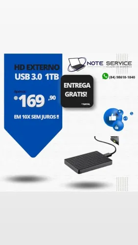 HD Externo USB 3.0 1TB - em 10x sem juros .Entrega Grátis