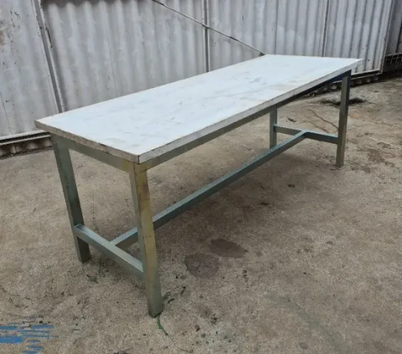 Bancada reforçada 66x205 cm altura 82cm tampa porta de madeira maciça 80x210