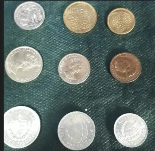 Moedas Antigas Lote(9) Região do Caribe