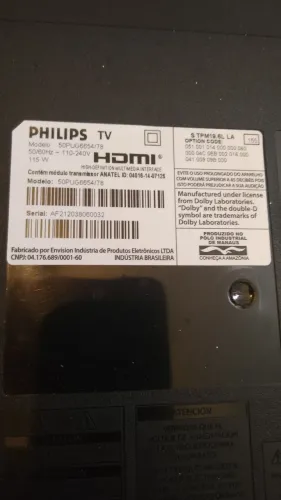 TV Philips 50 polegadas 4k Full HD