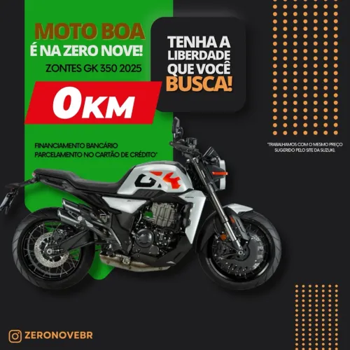 Zontes GK 350 2025 0km - Moto Boa É Na Zero Nove!