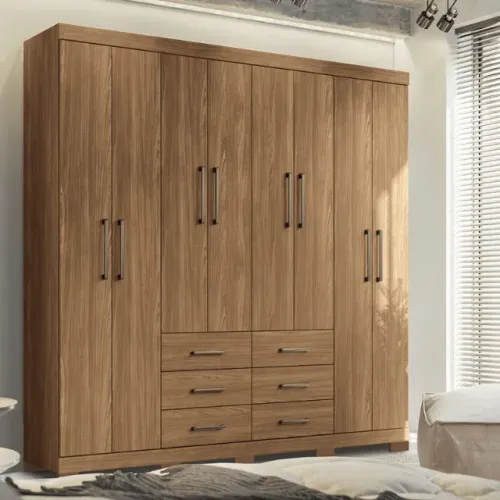 Guarda Roupa Casal Liverpool 8 Portas 6 Gavetas - PRONTA ENTREGA!