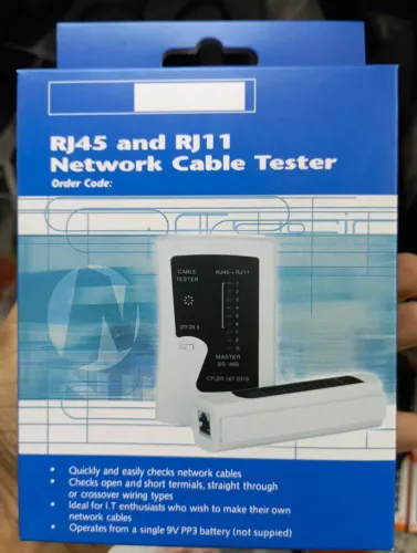 Teste de Cabo de Rede RJ45 e RJ11