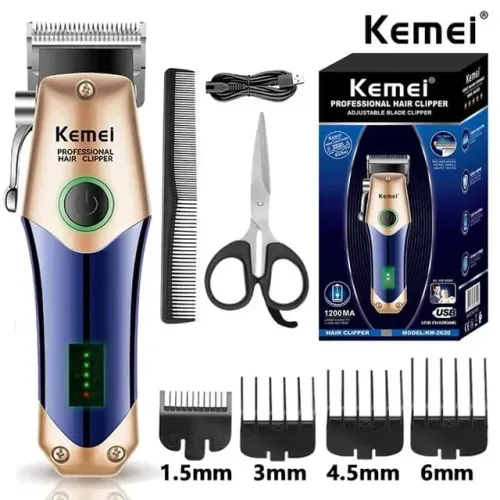 Máquina de Cortar Cabelo Kemei - Profissional - Recarregável - KM-2620
