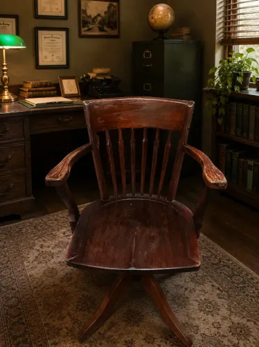 Cadeira xerife antiga precisa de restauro