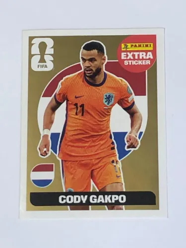 Figurinha extra Legend Cody Gakpo ouro original Panini Copa do Mundo de 2026