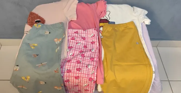 Conjuntos (3 shorts cotton +3 blusas algodão Hering kids) 16 anos