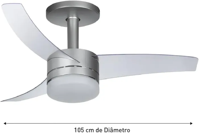 Ventilador de Teto Arno Ultimate Bivolt Prata VX15