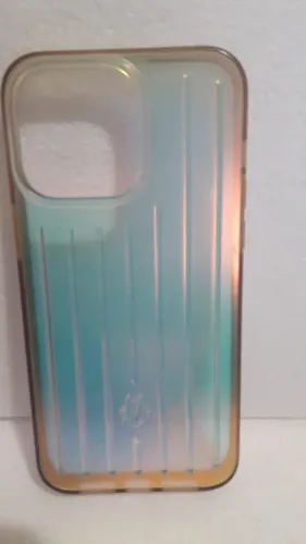 Capa de celular original RIMOWA Iridescent Iphone 14 Pro Max usada em bom estado