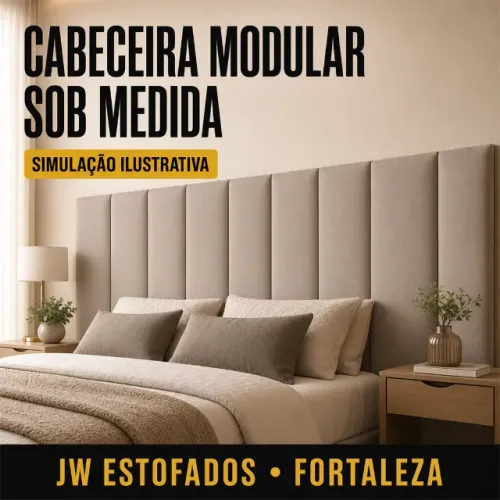 Cabeceira modular estofada sob medida | Fortaleza