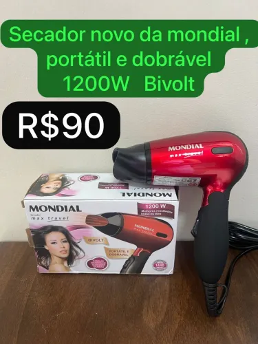Secador cabelo mondial.  Novo 