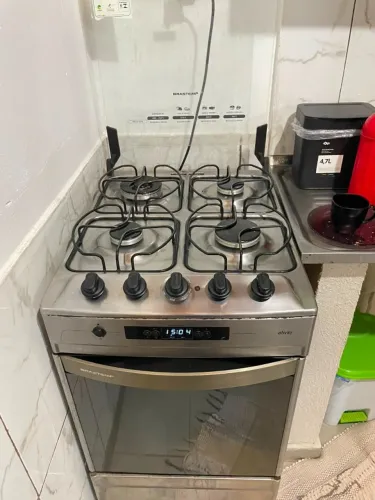 Fogão elétrico, c/grill-BRASTEMP-usado