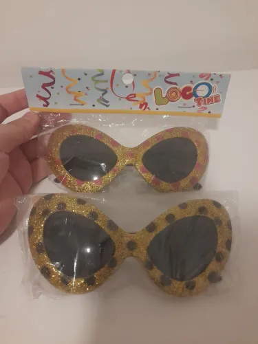 Duplo óculos festival decorativo de plástico [SEMI-NOVO]