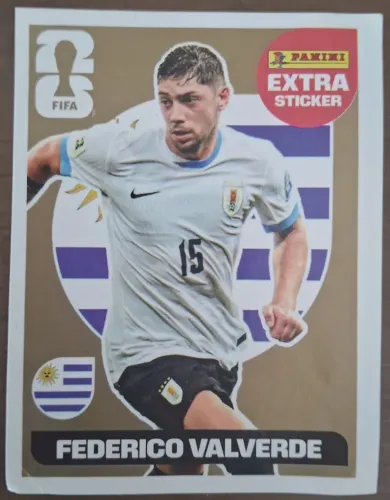 Figurinha Extra Stickers Legend Gold Feredico Valverde