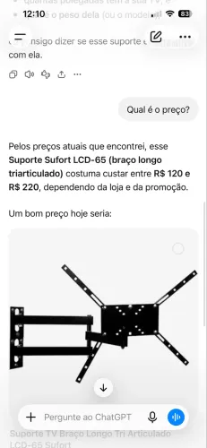 Suporte tv tri articulado