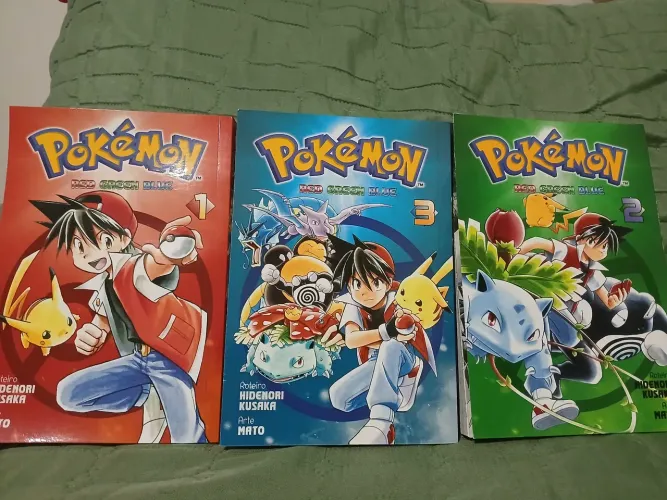 Coleção Mangá Pokémon Red Green Blue em 3 Volumes Originais [Aceito Ofertas]
