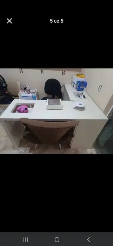 Mesa de manicure em L nail alongamento