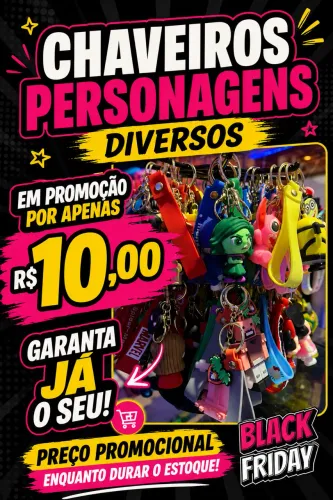 Chaveiros personagens diversos