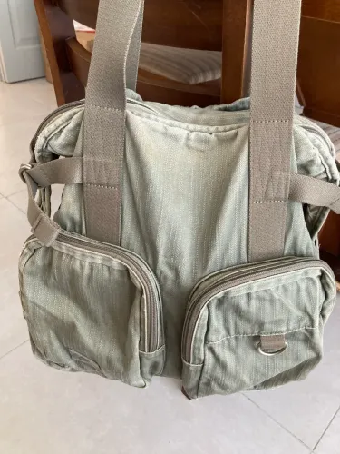 Bolsa de tecido verde claro