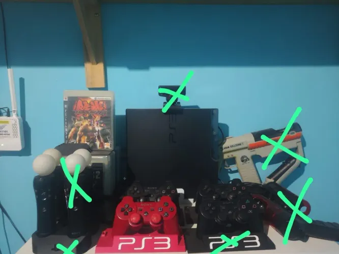 PS3 1TB SSD Desbloqueado + 4 Controles + 1 Move + base 3D