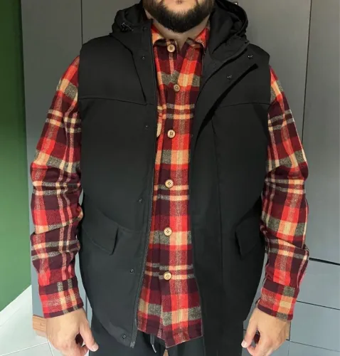 Colete Zara, original, preto, com capuz