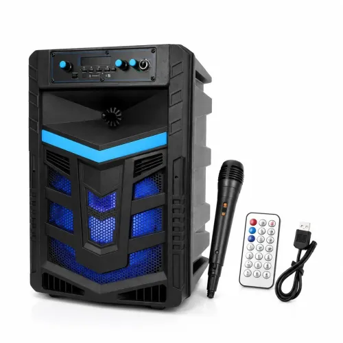 Caixa de Som Portátil 2000W PMPO com Microfone | Sob Encomenda<br><br>