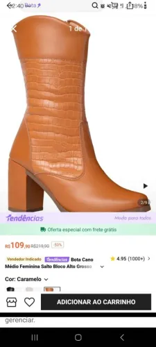 Bota caramelo