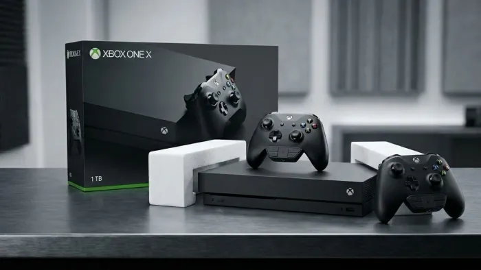 XBOX ONE X 1TB + 2 CONTROLES + 2 BATERIAS RECARREGÁVEIS + 2 ADAPTADOR DE FONE OUVIDO