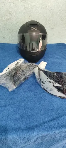 Capacete Norisk Razor Preto Fosco (Tam 58) Estado de Zero +Viseira Escura e Aerofólio