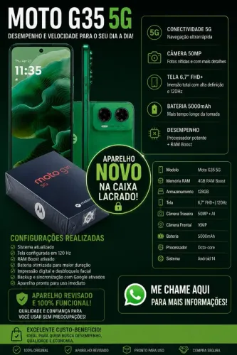 Moto G35 5G 128GB - Verde