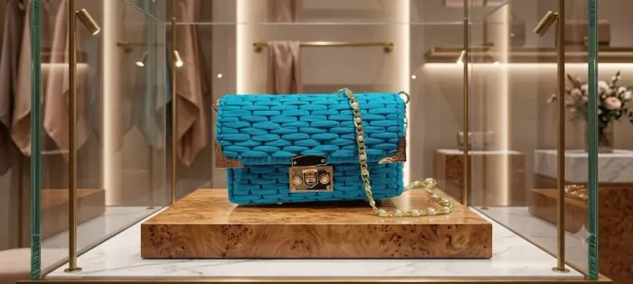 Bolsa Elegante Azul Turquesa
