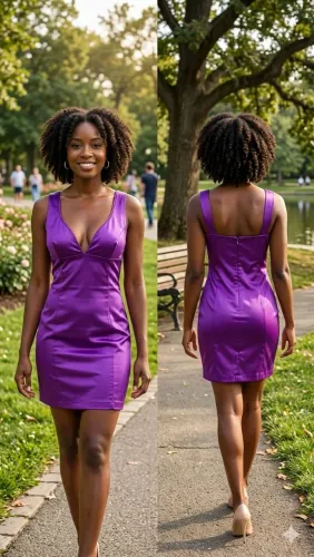 Vestido roxo deslumbrante 