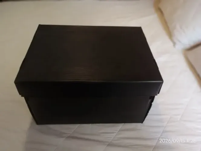 Caixa Organizadora Preta com Tampa (43cm x 33cm)