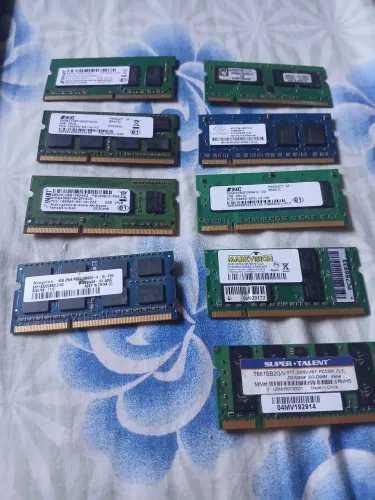 Memórias para notebook DDR2, DDR3 E DDR4.