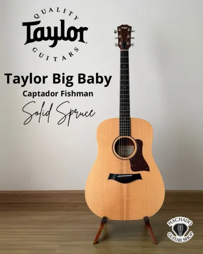 Violão Taylor Big Baby (BBT) | Tampo Spruce Sólido + Fishman Sonitone