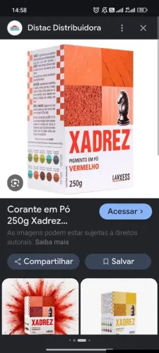 Pigmento em pó xadrez