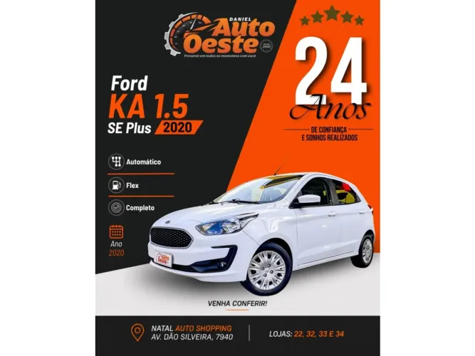 Ford KA 1.5 SE Plus 12V Flex 5P Aut. 2020