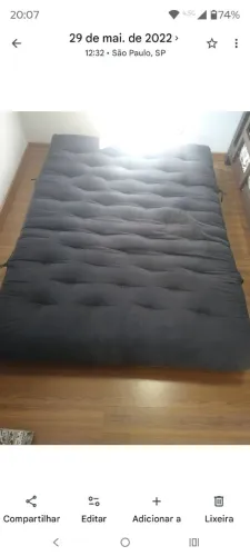 Sofá futom casal Tok stok preto
