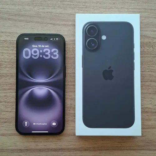 iPhone 16 128GB Preto | 1ª Dona | NF + Caixa + Cabo Original